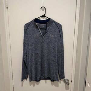 Under Armour Heathered Navy Long Sleeve Top